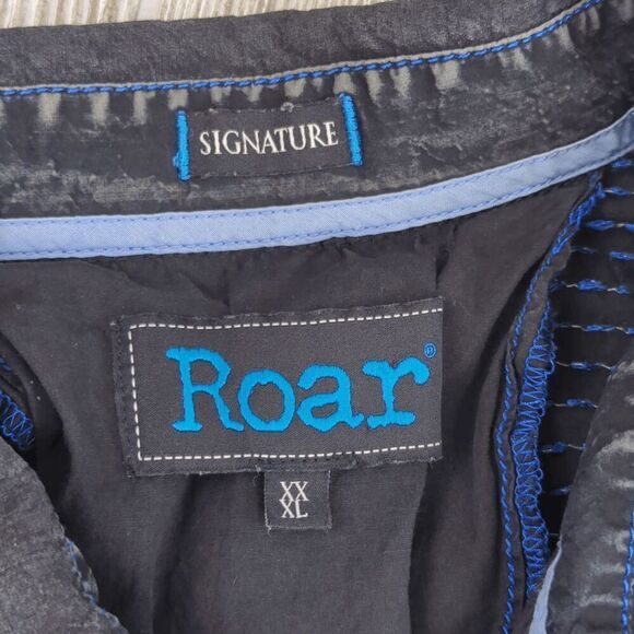 Signature Roar Men's Size XL Black Blue Western Ranch Cowboy Button Down Shirt - Picture 3 of 12